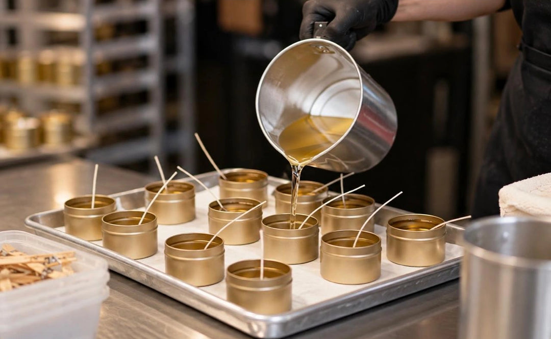 Proceso de elaboración artesanal de velas Alaïa