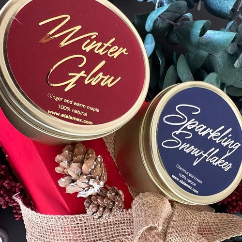 Kit de velas aromáticas Winter Glow y Sparkling Snowflakes de Alaïa