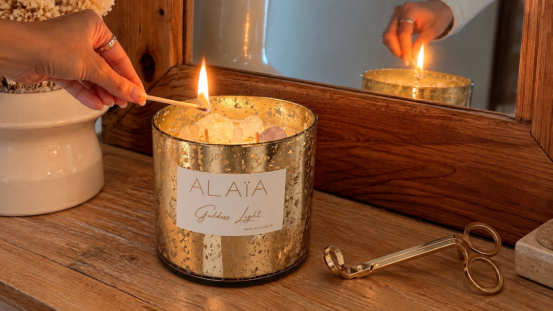Accesorios para velas Alaïa con corta pabilo y cerillos
